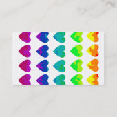 Wilde regenboogharten op witte blanke visitekaartj visitekaartje (Achterkant)