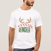 Wilde rendier - Kerstmis T-shirt (Voorkant)