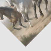 Wilde rennende paarden kudde decoupage tissuepapier (Detail)