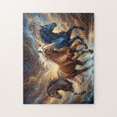 Wilde Rennende Paarden Legpuzzel (Verticaal)