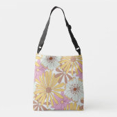 Wilde Retro Bloempatronen Crossbody Tas (Achterkant)