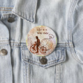  Wilde Ride Steampunk Bicycle Collage Ronde Button 7,6 Cm (In situ)