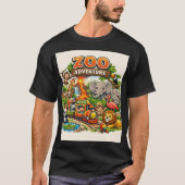 Wilde Rit: Speelse Exotische Dierentuin & Trein T-shirt (Voorkant)