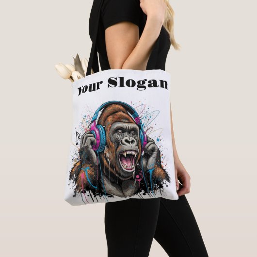 Wilde ritmes: ontwerp je gepersonaliseerde gorilla tote bag (Dichtbij)
