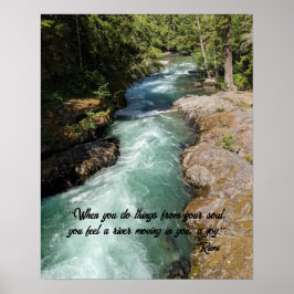 Wilde rivier Rumi poëzievers Poster