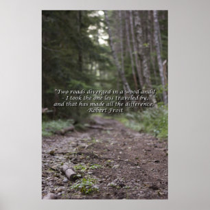 Wilde Robert Frost Quote Poster - Groot