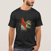 Wilde rode kardinale vogel t-shirt (Voorkant)