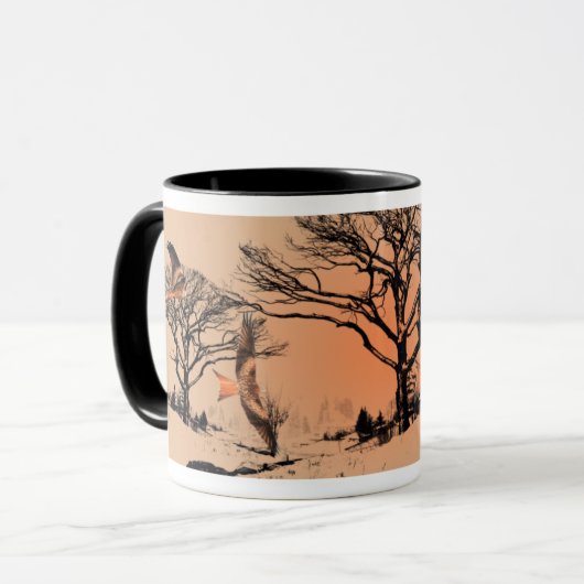 Wilde Rode Kites in het landschap Mok (Voorkant links)