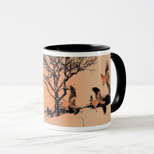 Wilde Rode Kites in het landschap Mok (Voorkant rechts)