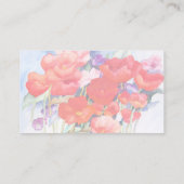 Wilde Rode Klaprozen Aquarel Visitekaartje (Achterkant)