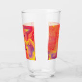Wilde rode Paarse acrylstroomkunst Glas (Links)