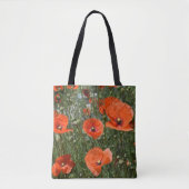 Wilde rode papaver bloemen in Paphos, Cyprus Tote Bag (Voorkant)