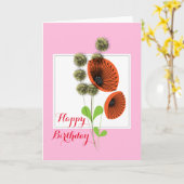  wilde rode papaver bloemen kaart (Gele Bloem)