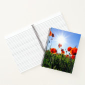 Wilde rode papavers bloemen notitieboek (Binnen)
