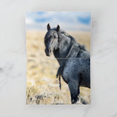 Wilde Rode Woestijnhengst - Wenskaart Bedankkaart (Binnen)