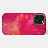 "Wilde Rood" - Abstracte Fractale Vlammen Textuur iPhone Hoesje (Achterkant horizontaal)