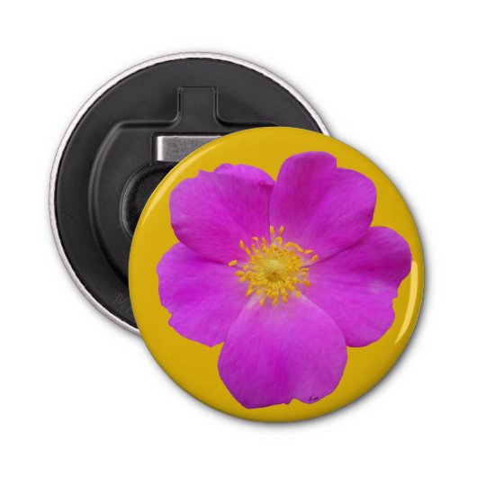 Wilde Roos 2 Button Flesopener (Voorkant)