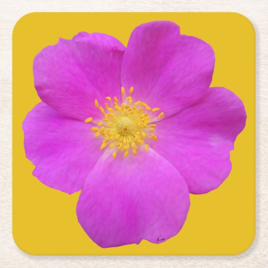 Wilde Roos 2 Kartonnen Onderzetters (Voorkant)