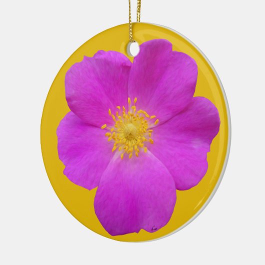 Wilde Roos 2 Keramisch Ornament (Links)