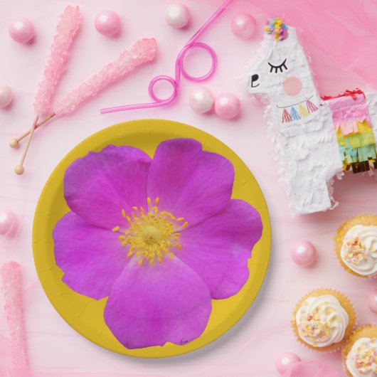 Wilde Roos 2 Papieren Bordje (Feest)