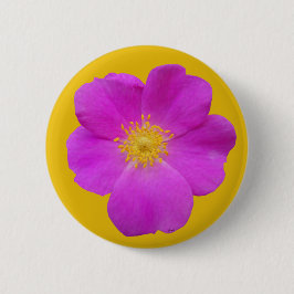 Wilde Roos 2 Ronde Button 5,7 Cm