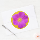 Wilde Roos 2 Ronde Sticker (Envelop)