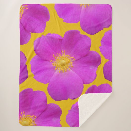 Wilde Roos 2 Sherpa Deken (Voorkant)