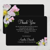 wilde Roos begrafenis bedankkaart Kaart (Voorkant / Achterkant)