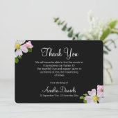 wilde Roos begrafenis bedankkaart Kaart (Staand voorkant)