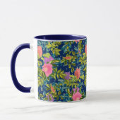 Wilde roos, blauwe achtergrond, wilde roos, rozen, mok (Links)