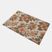Wilde Roos Bloeit In Aardse Tinten Van Terracotta  Deurmat (Schuin)