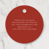 Wilde Roos Bloemblaadjes Tuin Affaire Trouwen Bedankjes Labels (Achterkant)