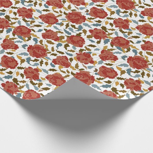 Wilde Roos Bloemblaadjes Tuin Affaire Trouwen Cadeaupapier (Hoek)