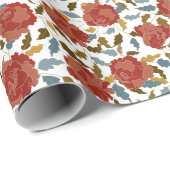 Wilde Roos Bloemblaadjes Tuin Affaire Trouwen Cadeaupapier (Rol Hoek)