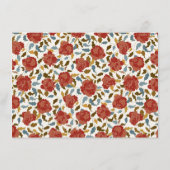 Wilde Roos Bloemblaadjes Tuin Affaire Trouwen Menu (Achterkant)