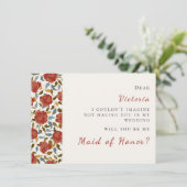 Wilde Roos Bloemblaadjes Tuin Affaire Trouwen Menu (Staand voorkant)