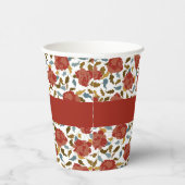 Wilde Roos Bloemblaadjes Tuin Affaire Trouwen Papieren Bekers (Rechts)