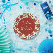 Wilde Roos Bloemblaadjes Tuin Affaire Trouwen Papieren Bordje (Feest)