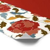 Wilde Roos Bloemblaadjes Tuin Affaire Trouwen Poster (Hoek)