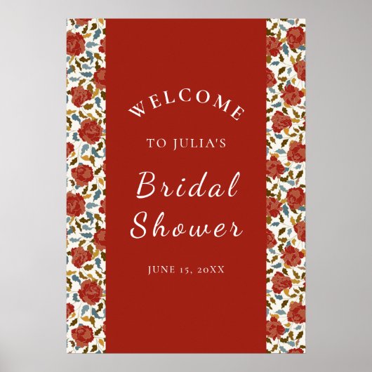 Wilde Roos Bloemblaadjes Tuin Affaire Trouwen Poster (Voorkant)