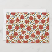 Wilde Roos Bloemblaadjes Tuin Affaire Trouwen Save The Date (Achterkant)