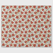 Wilde Roos Bloemblaadjes Tuin Feest Bruiloft Cadeaupapier (Vlak)