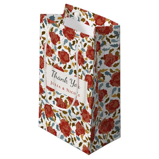 Wilde Roos Bloemblaadjes Tuin Feest Bruiloft Klein Cadeauzakje (Voorkant Gekanteld)