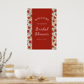Wilde Roos Bloemblaadjes Tuin Feest Bruiloft Poster (Keuken)