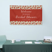 Wilde Roos Bloemblaadjes Tuin Feest Bruiloft Spandoek (Beurs)
