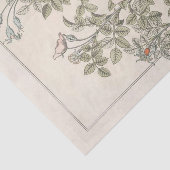 Wilde Roos Botanische Floral  Ontvette roze Tissuepapier (Detail)