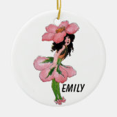 Wilde Roos Cute Flower Child Floral  Girl Keramisch Ornament (Voorkant)