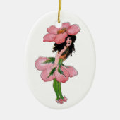 Wilde Roos Cute Flower Child Floral  Girl Keramisch Ornament (Voorkant)