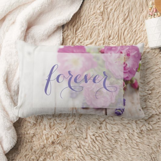 Wilde Roos en lavender Summer Flower Forever Kussen (Deken)