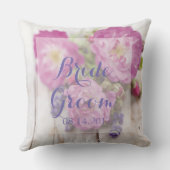 Wilde Roos en lavender Summer Flower Weddenschap F Kussen (Achterkant)